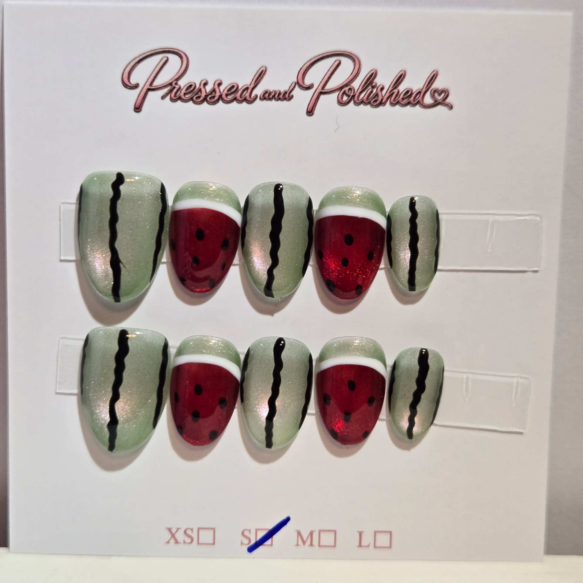 Watermelon Sugar press-on nail set