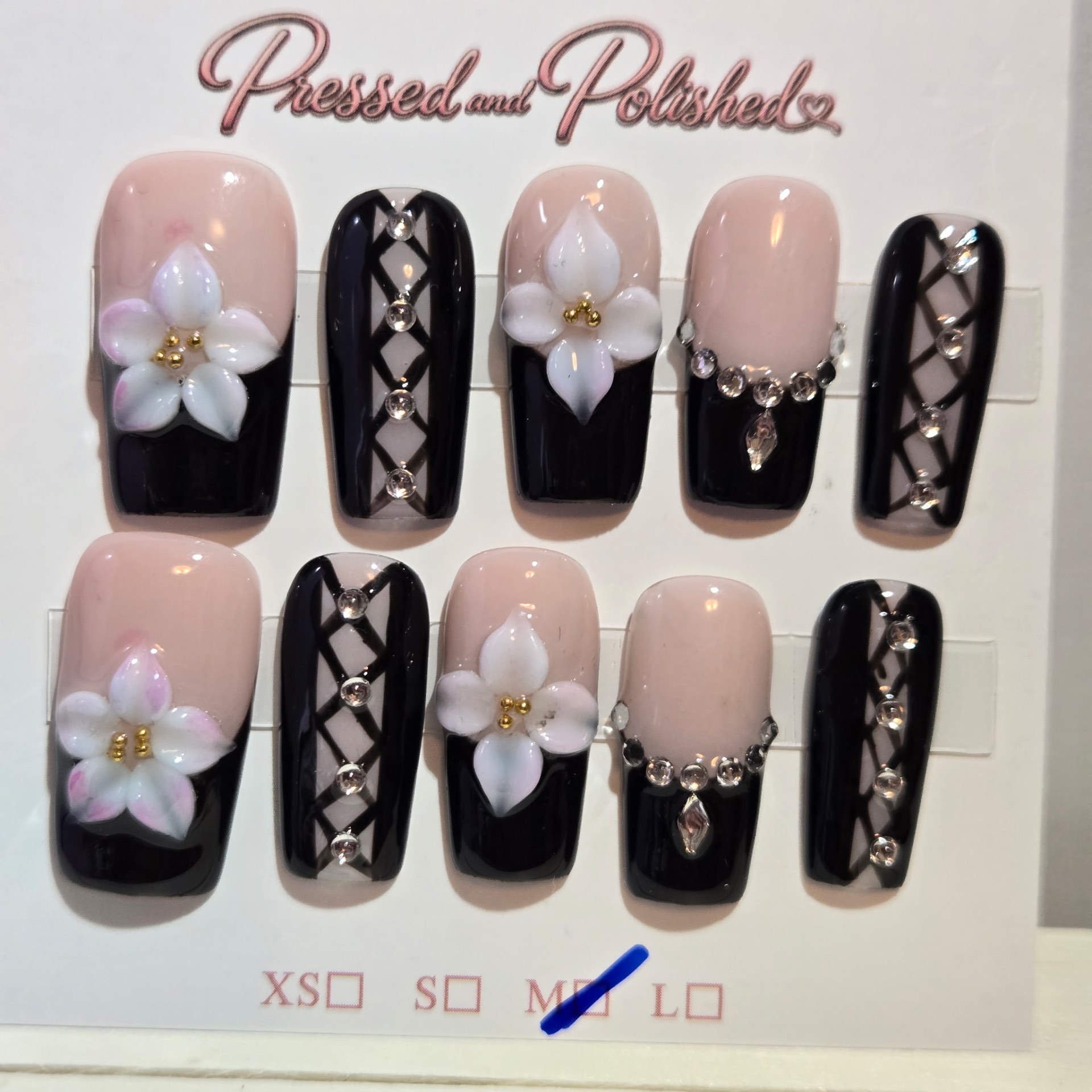 Midnight Orchid press-on nail set