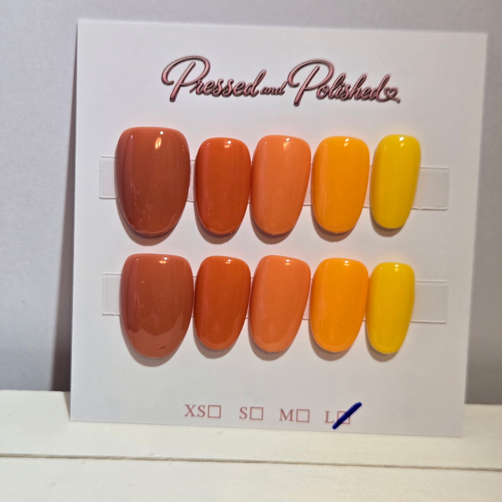 Citrus Sunset press-on nail set